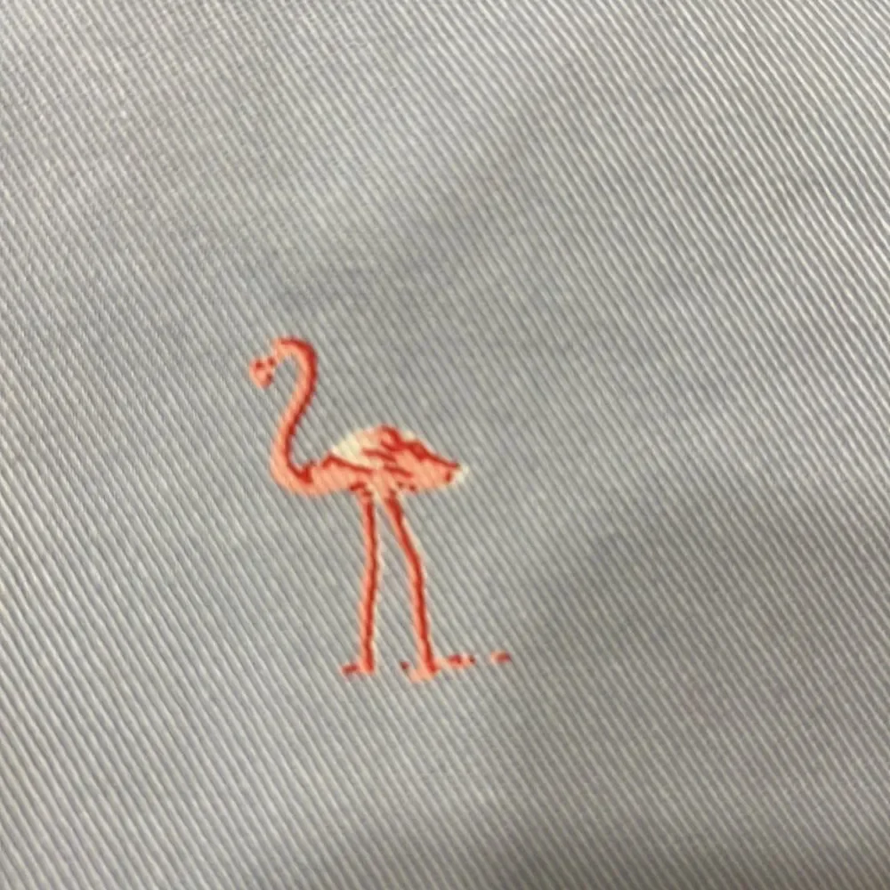 J Crew mens Gramercy light blue shorts with pink flamingos size 31.